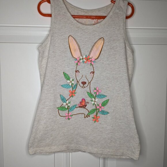 Girls Size Medium Lot Of 4 Short Sleeve Sleeveless Tops Blue Yellow Orange - Picture 4 of 9